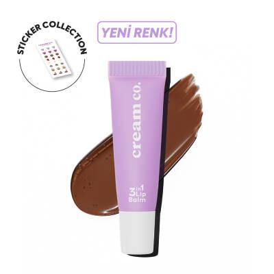 Cream Co. 3 in 1 Lip Balm - Hyaluronic Acid & Vegan Lip Care - Black Cherry Flavor
