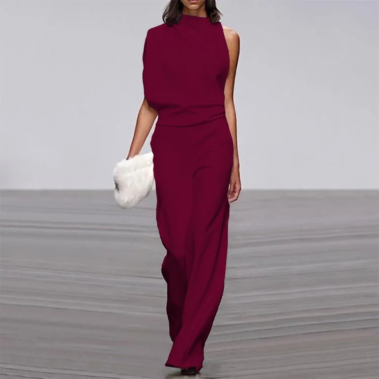 Envy NYC Summer Sleeveless Collar Jumpsuit