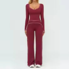 Women's Yoga Set 2 Piece Tracksuit Long Sleeve Sportswear