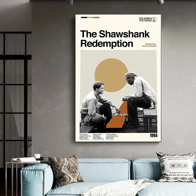 Perfecsy TV Series Movie Posters Set Breaking Bad Cars Fight Club Midcentury Modern Minimalist Retro Vintage Canvas Print Liv
