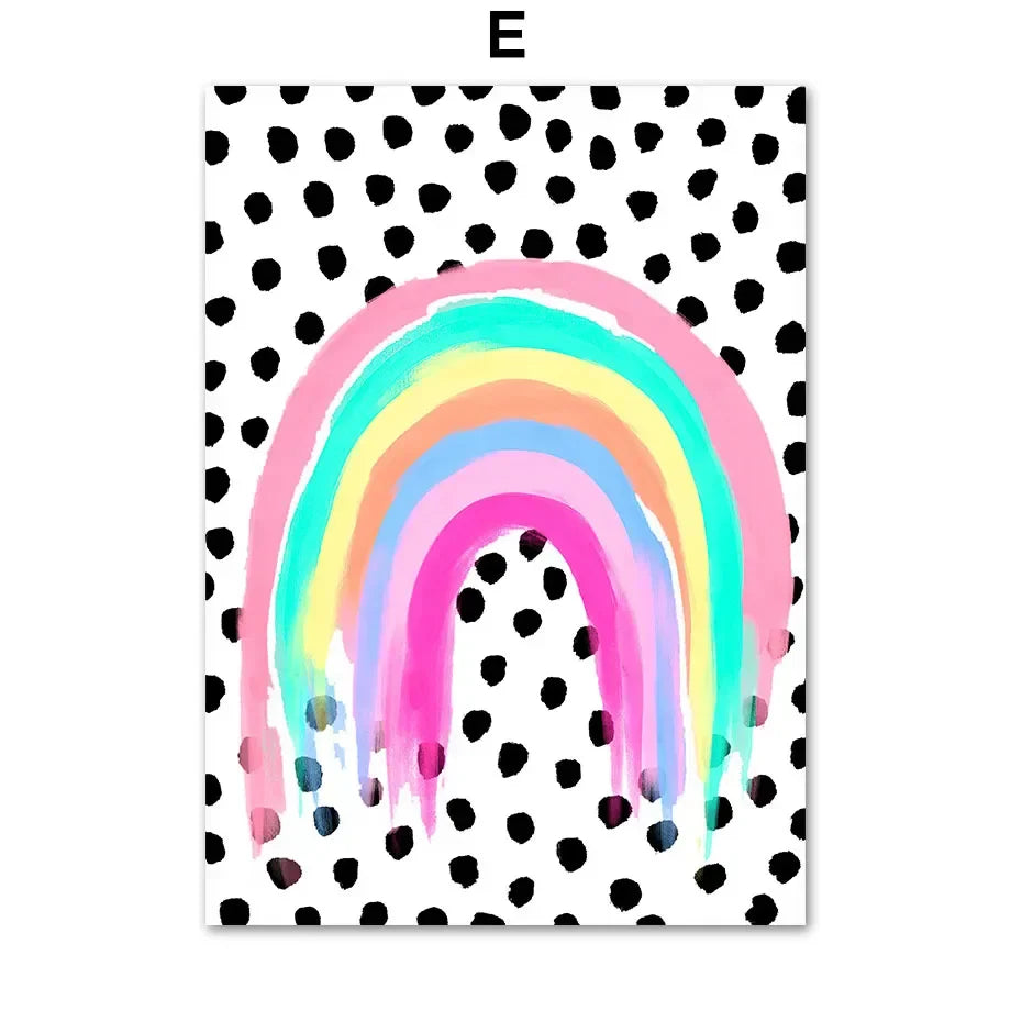 Perfecsy Wild Leopard Tiger Rainbow Girl Power Lips Vase Flower Wall Art Canvas Painting Nordic Poster Wall Picture For Livin