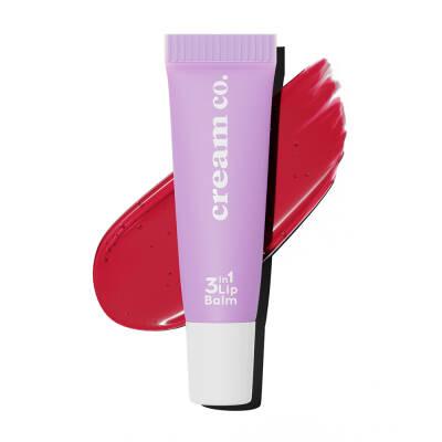 Cream Co. 3-in-1 Lip Balm Strawberry Sorbet - Natural Moisturizing Lip Care