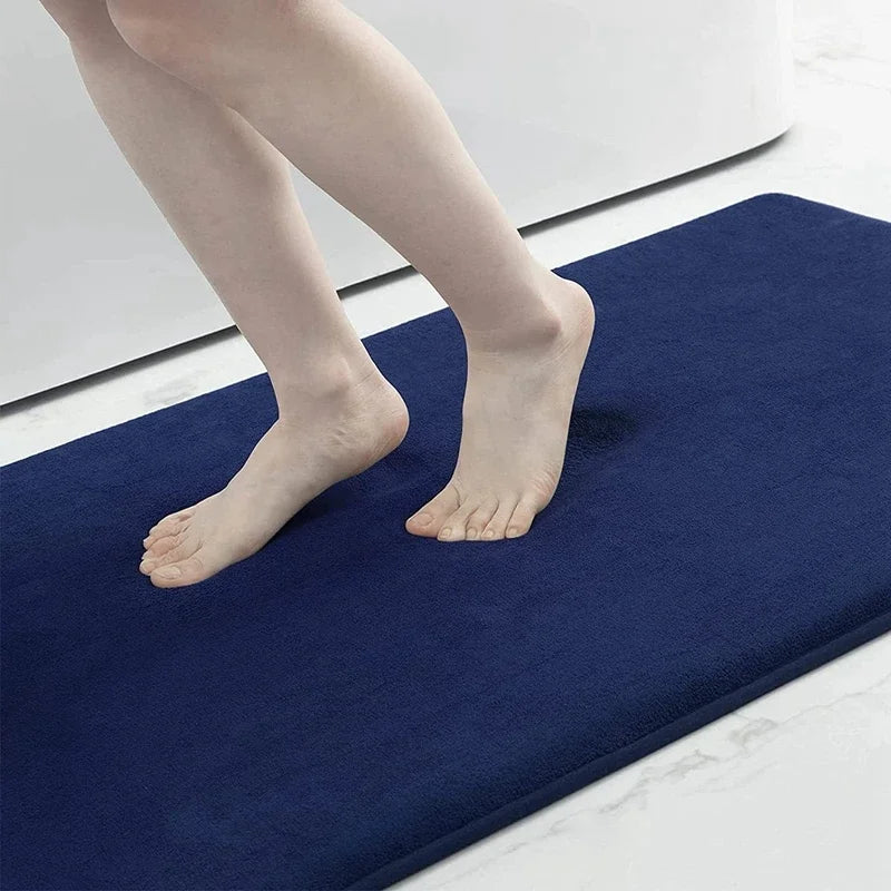 Perfecsy VIKAMA Bathroom Water-absorbent Floor Mats Bathroom Doorway Quick-drying Anti-fall Non-slip Foot Mats Restroom Mats 