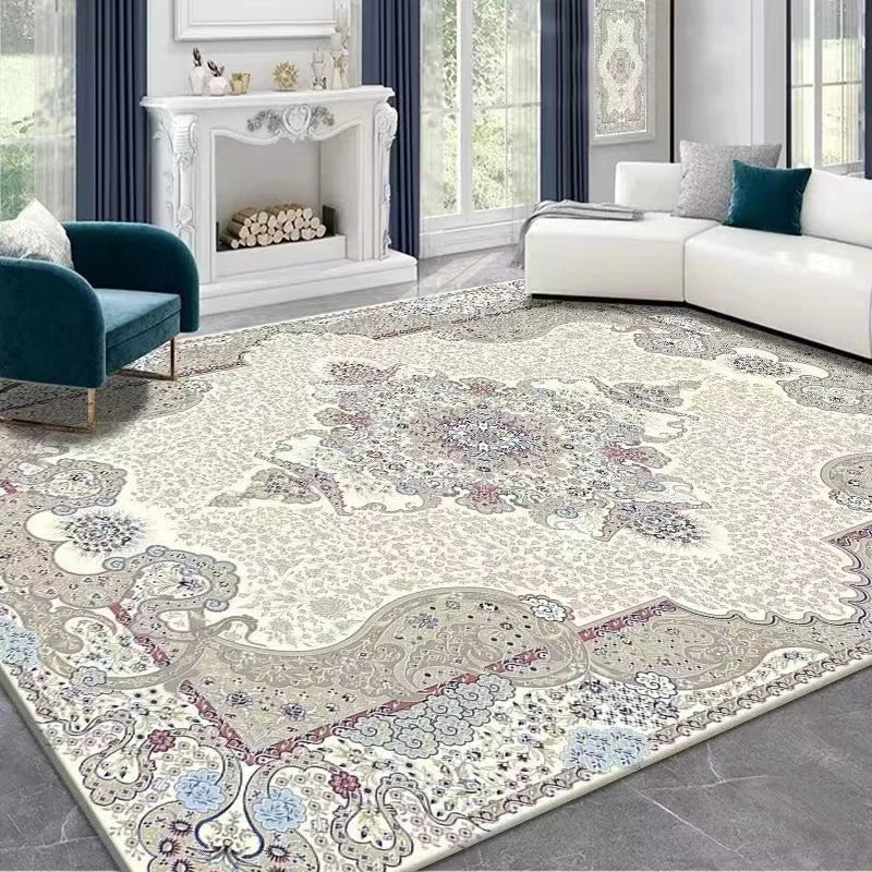 Perfecsy VIKAMA Boho Luxury Carpet Crystal Velvet Bedroom Living Room Mat Home Decor Vintage Exotic Modern Minimalist Large A