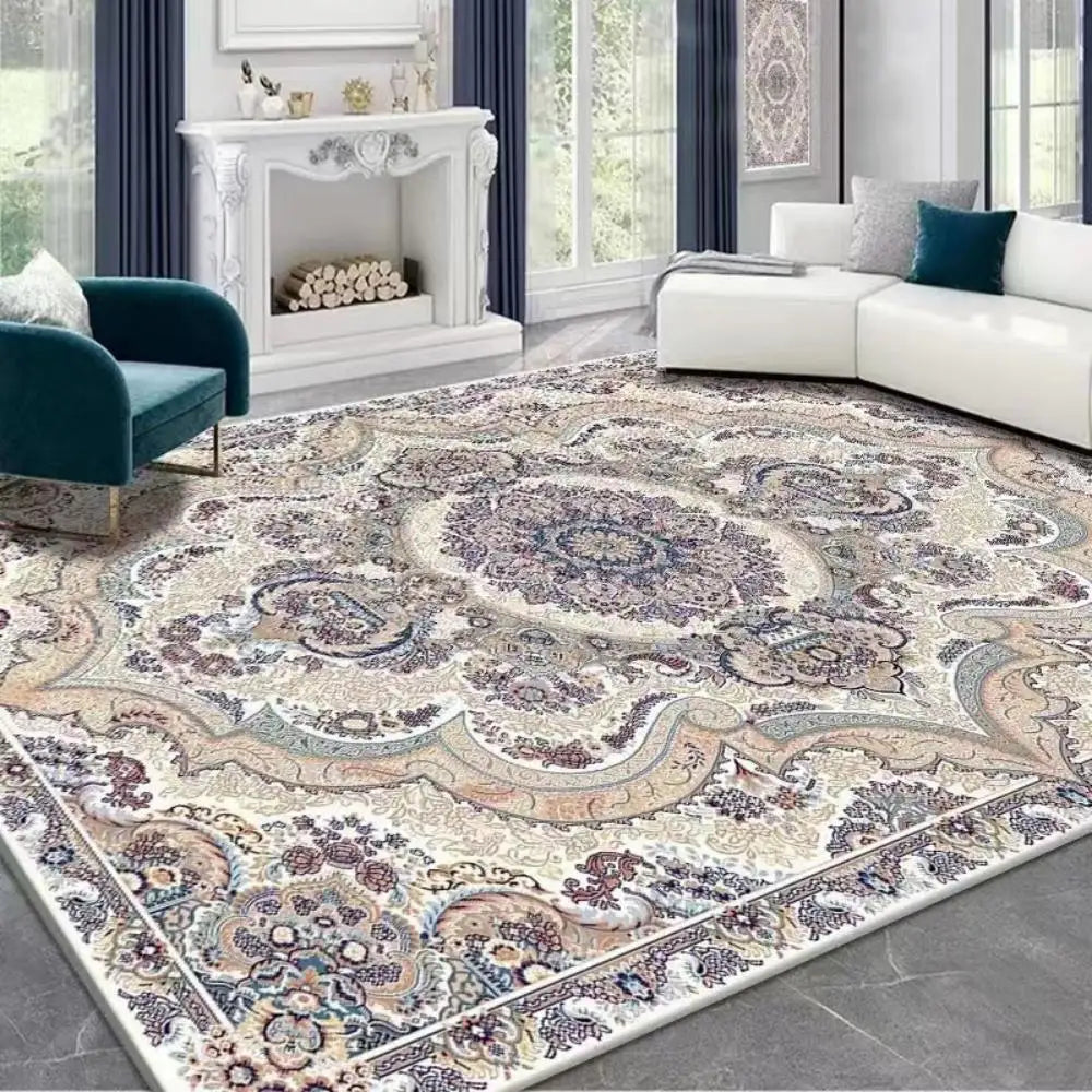 Perfecsy VIKAMA Boho Luxury Carpet Crystal Velvet Bedroom Living Room Mat Home Decor Vintage Exotic Modern Minimalist Large A