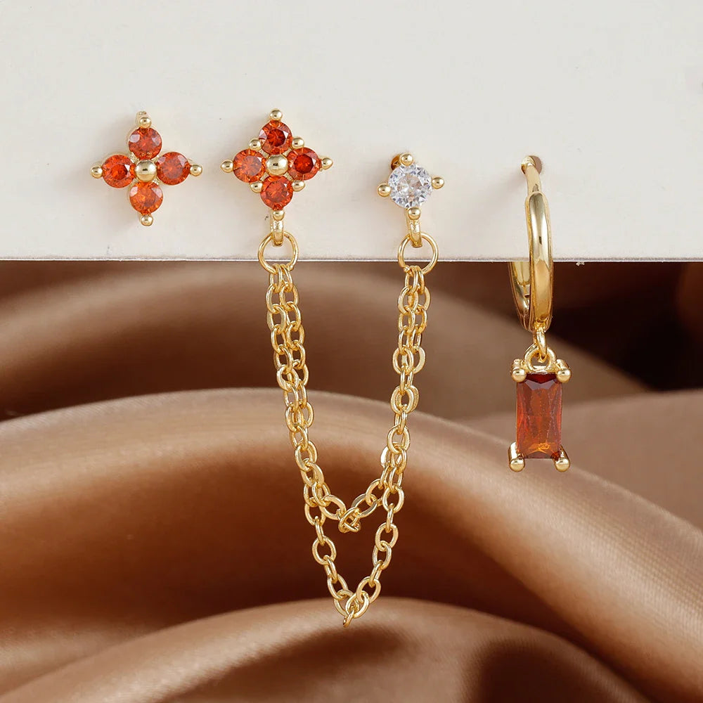SORI STYLE Zodiac Birthstone Earrings Set for Everyday Celestial Style — comparison shot