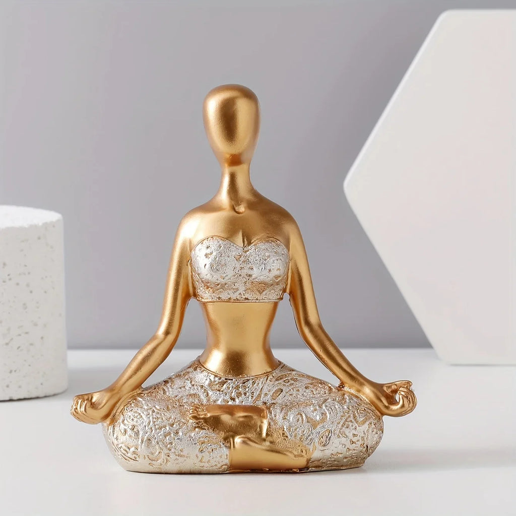 Perfecsy Yoga girl ornaments, tv stand decorations, body art figurines, meditation yoga ornaments, office decorations, lifeli