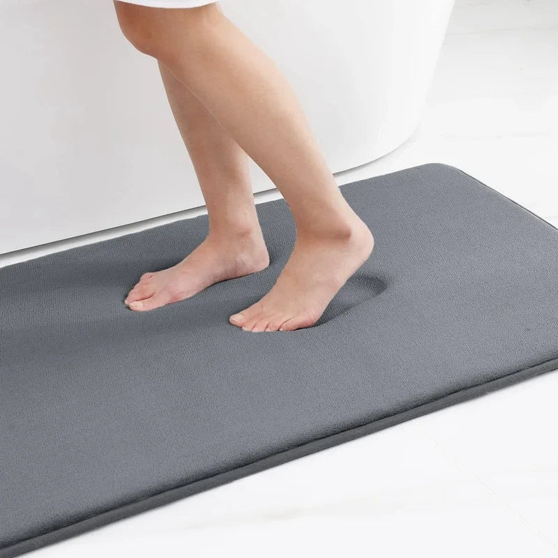 Perfecsy VIKAMA Bathroom Water-absorbent Floor Mats Bathroom Doorway Quick-drying Anti-fall Non-slip Foot Mats Restroom Mats 