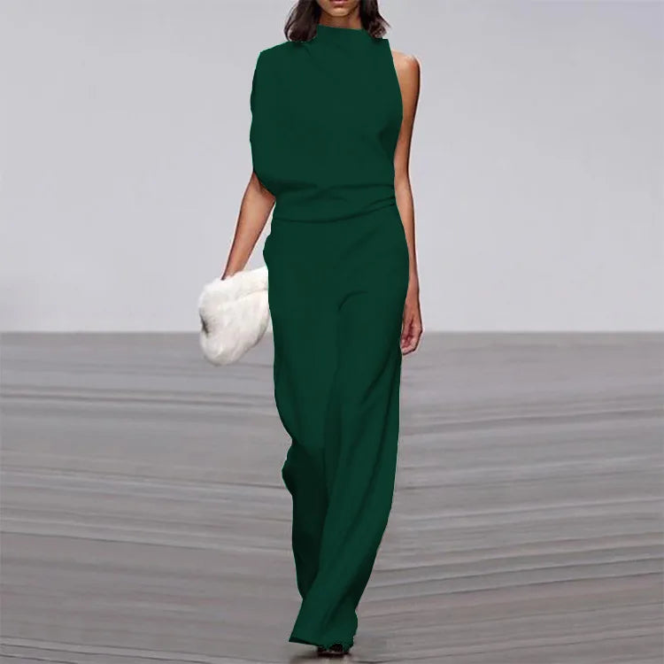Envy NYC Envy NYC Summer Sleeveless Collar Jumpsuit — detail shot 10