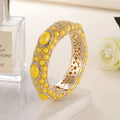 MyClosetAid Gold Plated Rhinestone Resin Bangles — in-use photo
