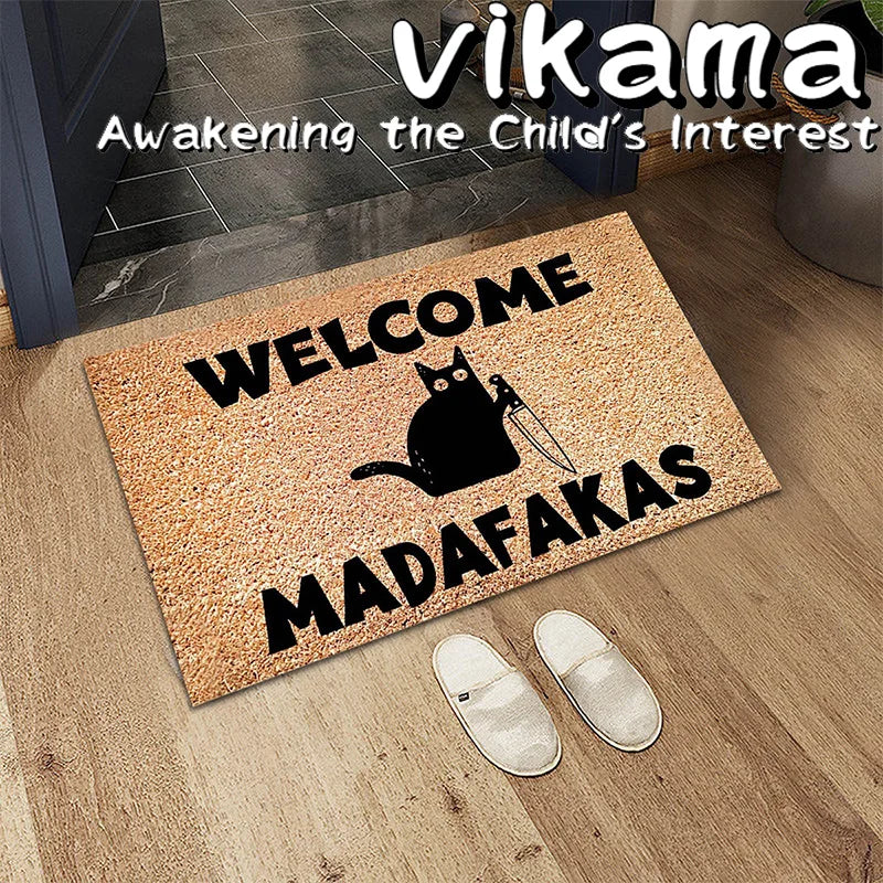 Perfecsy VIKAMA Cartoon Ins Style Crystal Velvet Anti-fouling Floor Mat Home Porch Absorbent Anti-slip Kitchen Floor Mat — ma