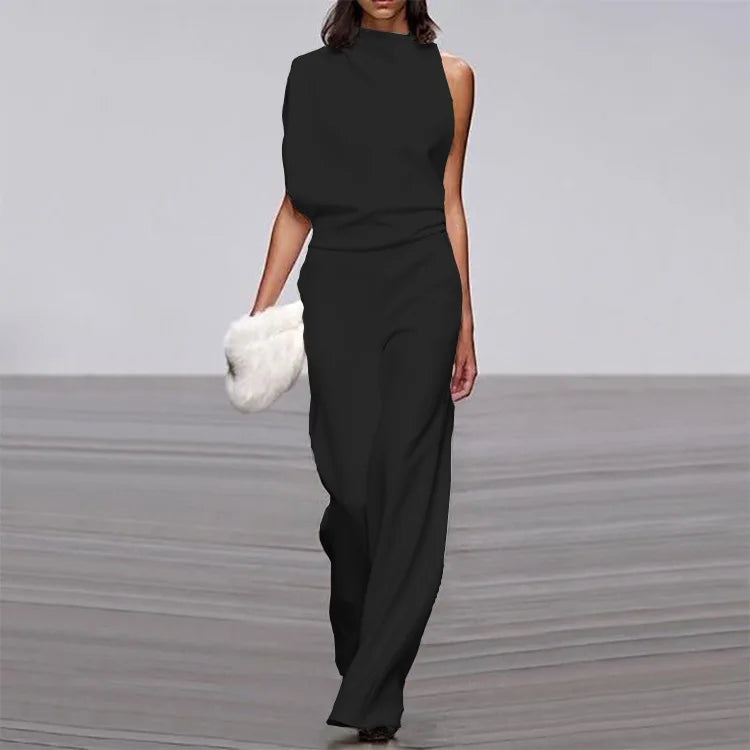 Envy NYC Summer Sleeveless Collar Jumpsuit