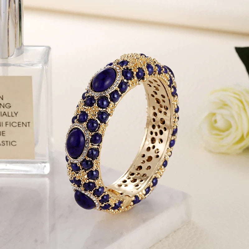 MyClosetAid Gold Plated Rhinestone Resin Bangles — size reference