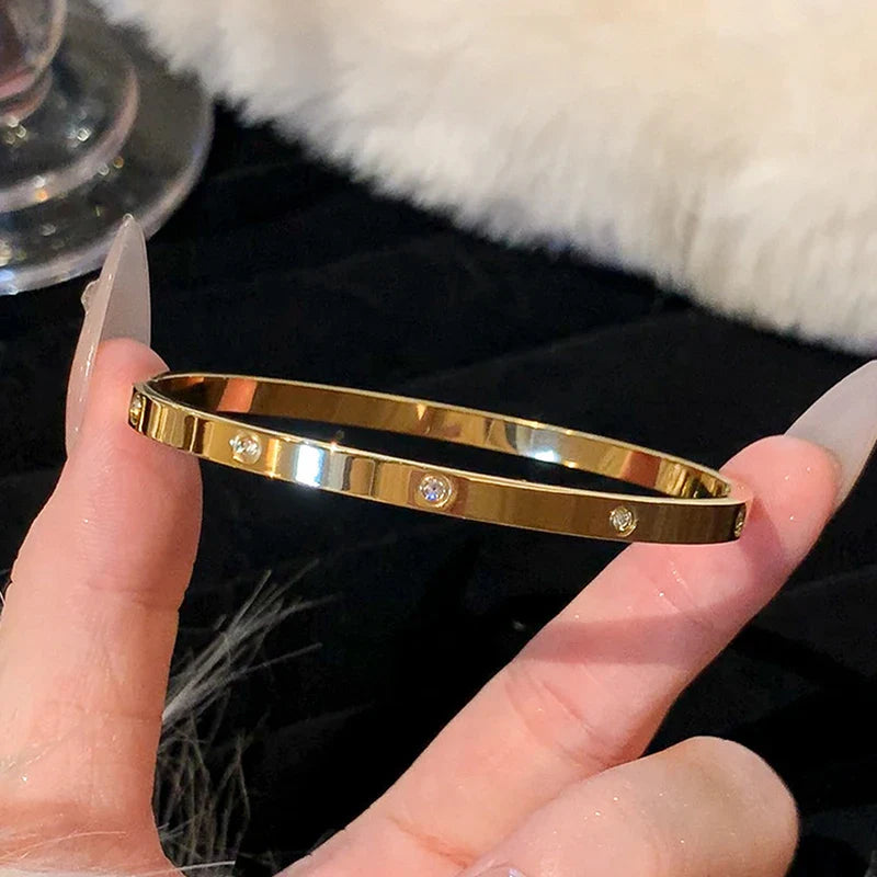 Envy NYC Designer 18K Titanium Steel Bracelet