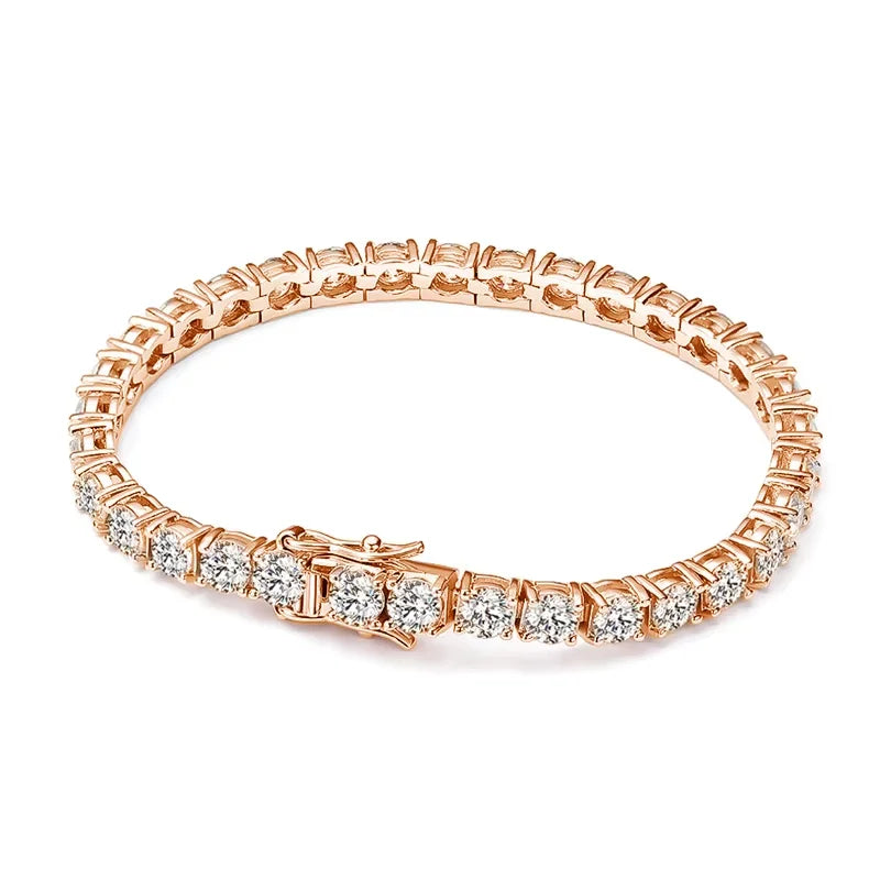 SORI STYLE S925 Sterling Silver Moissanite Tennis Bracelet — color detail