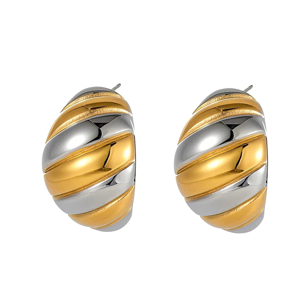 SORI STYLE Hypoallergenic Geometric Stud Earrings for Women — alternative angle