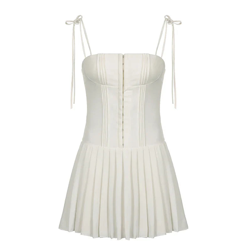 Envy NYC Envy NYC Pleated Sleeveless Corset Mini Dress — detail shot 7