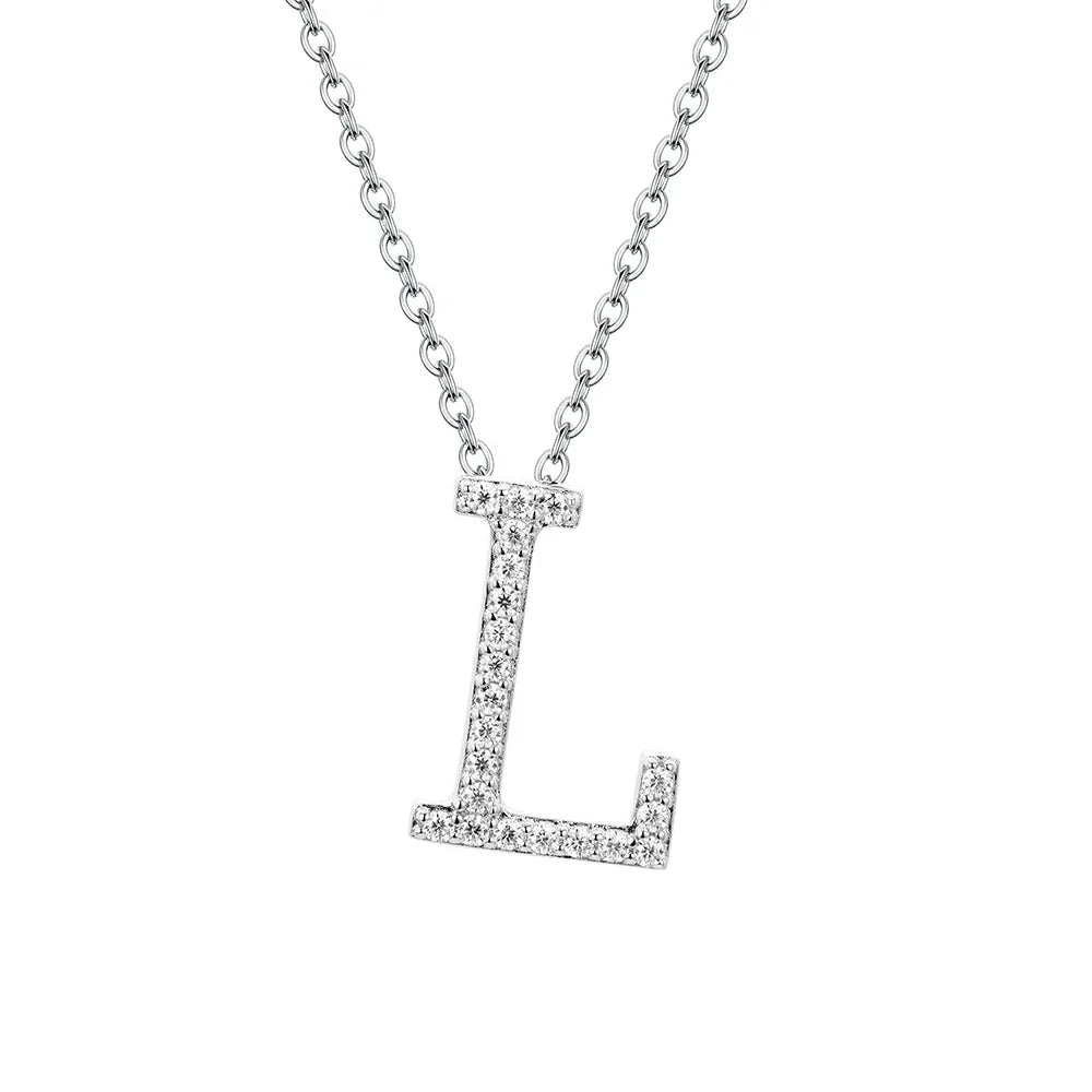 VVS1 D Moissanite Letters Pendant Necklace