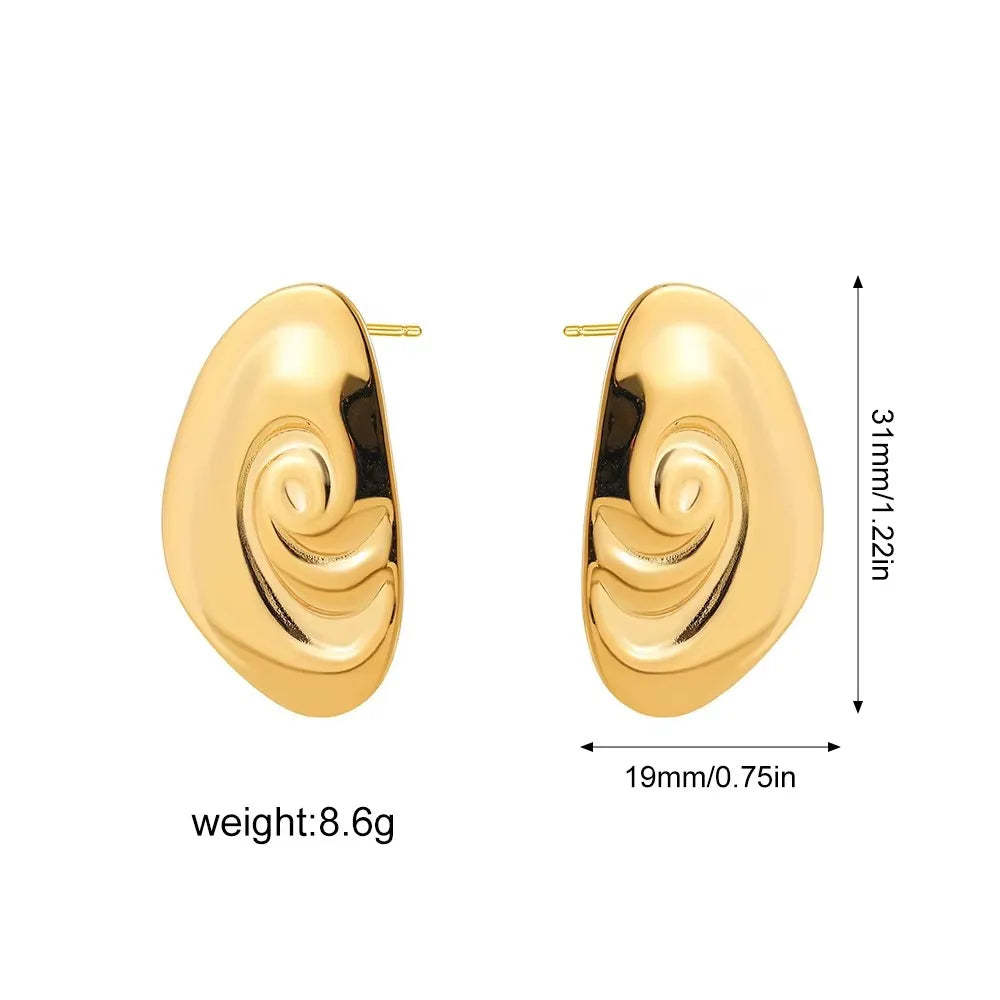 SORI STYLE Three-Layer Textured Knot Earrings for Women — fabric or material detail