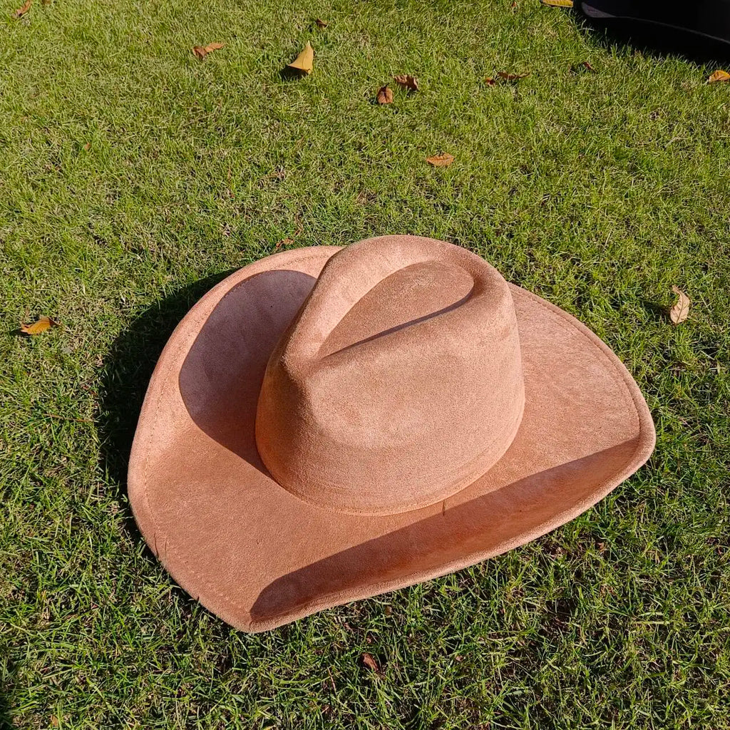 western Premium suede cowboy hat stylish men's and women's fedora Suede Panama hat perfect for outdoor festive activitieswestern