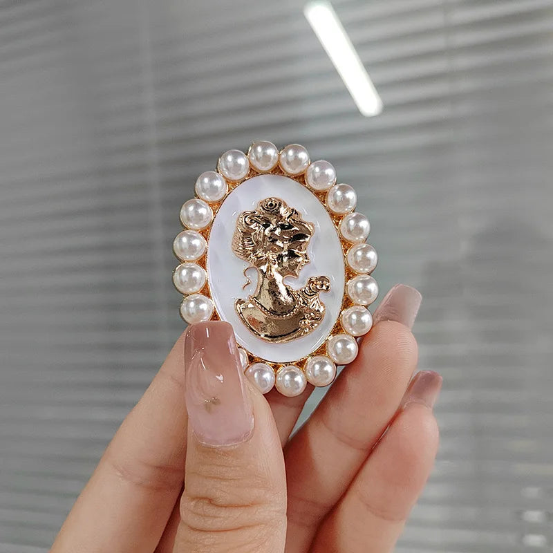 Envy NYC Croissant Brooch Plated Metal