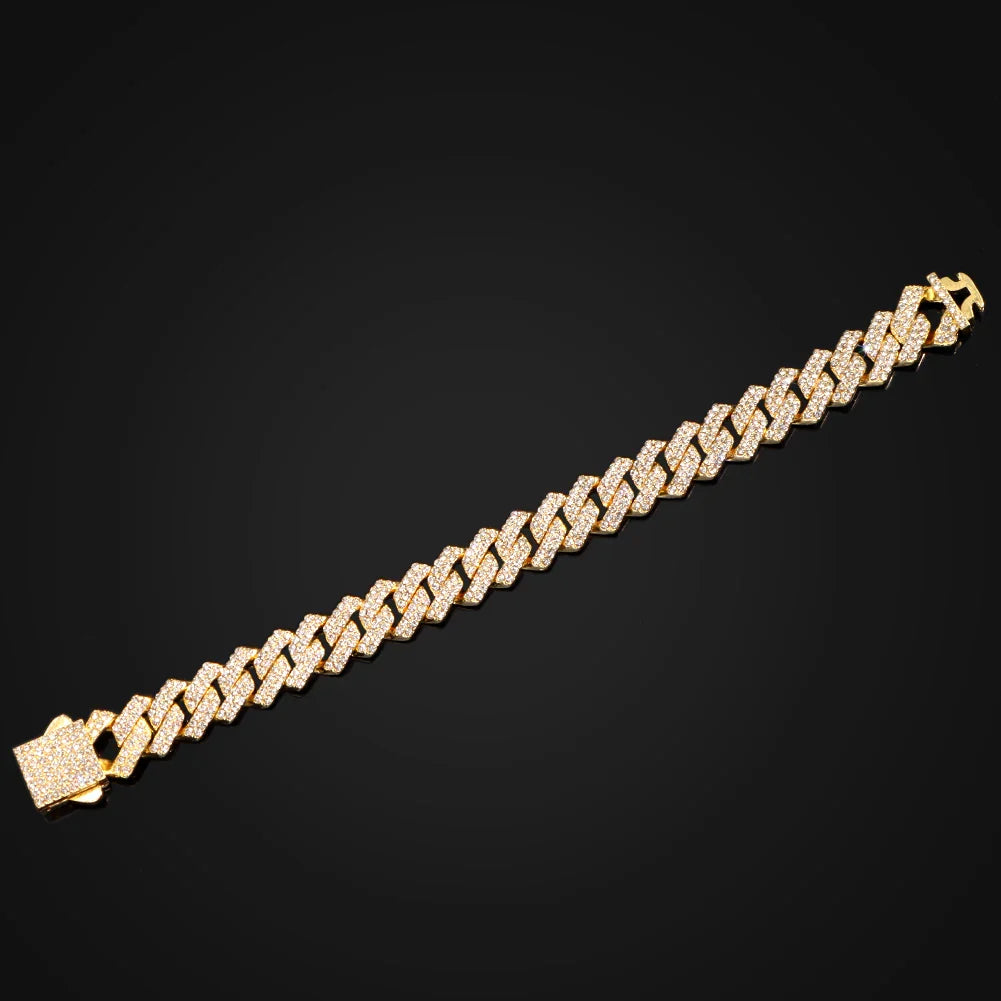 SORI STYLE 14MM Cuban Link Chain Bracelet — size reference