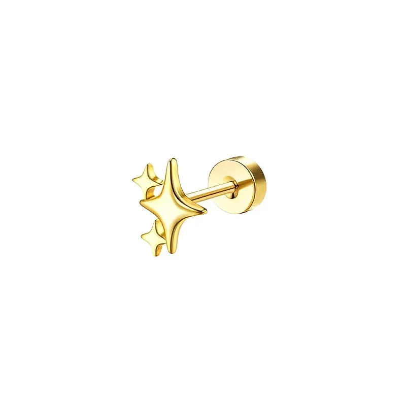 SORI STYLE Bobisty Stud Hoop Earrings — back view