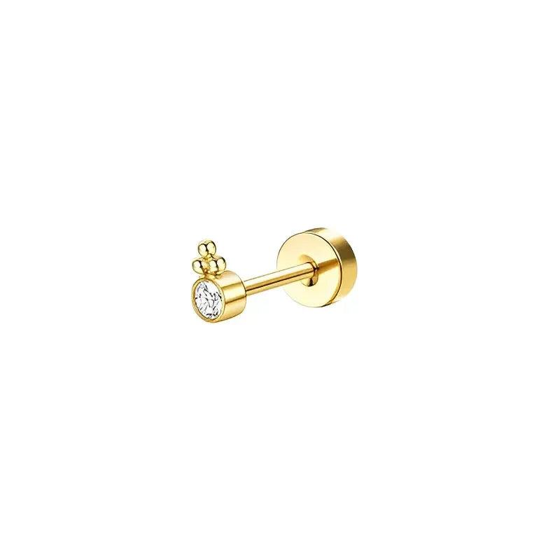 SORI STYLE Bobisty Stud Hoop Earrings — fabric or material detail