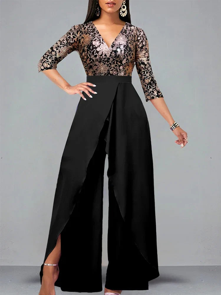 Envy NYC Envy NYC Celebrate Floral Loose Fit Jumpsuit — detail shot 7