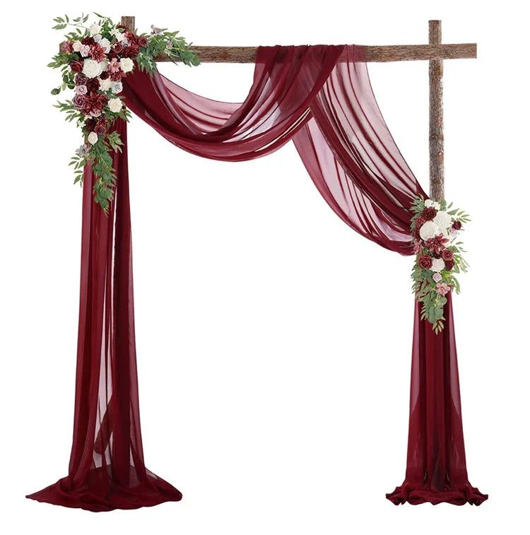 Perfecsy Wedding Arch Drape Chiffon Fabric Draping Curtain Drapery Wedding Birthday Party Decor Draping Ceremony Reception Ha