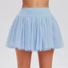 Puffy Tennis Skirt Quick Dry High Waist Tutu Badminton Skort With Pocket