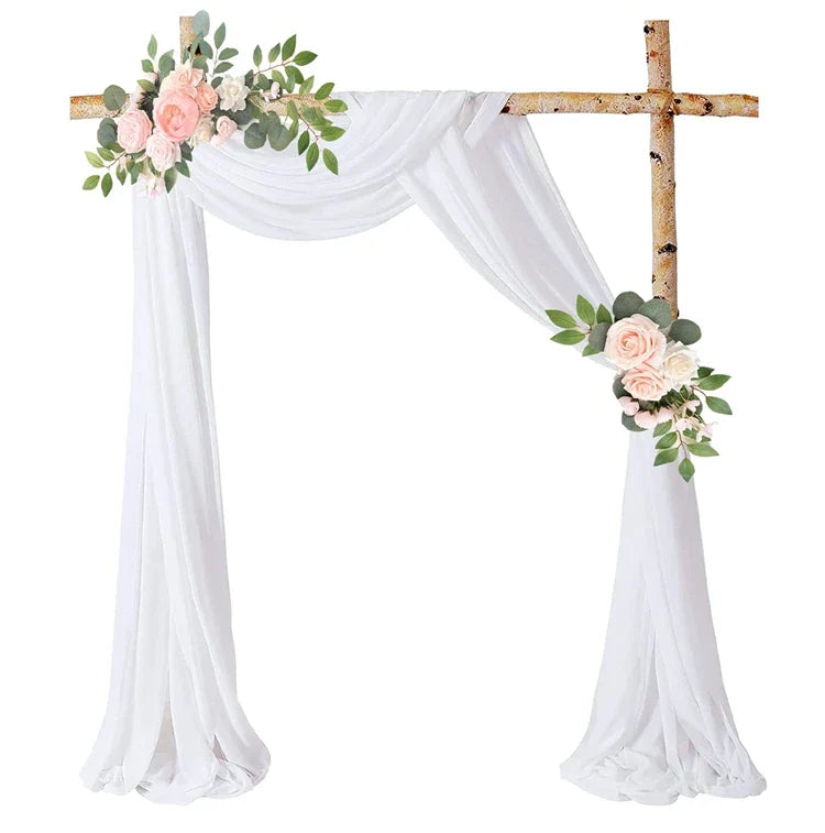 Perfecsy Wedding Arch Drape Chiffon Fabric Draping Curtain Drapery Wedding Birthday Party Decor Draping Ceremony Reception Ha