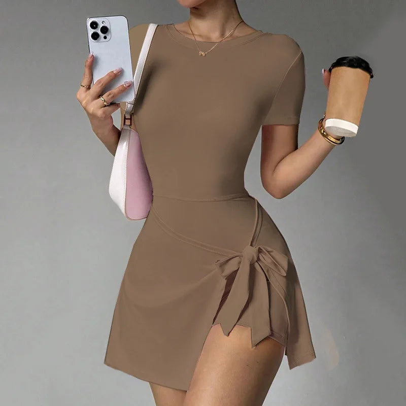 Cloud Hide Women's Tennis Skort Dress with Built-In Shorts
