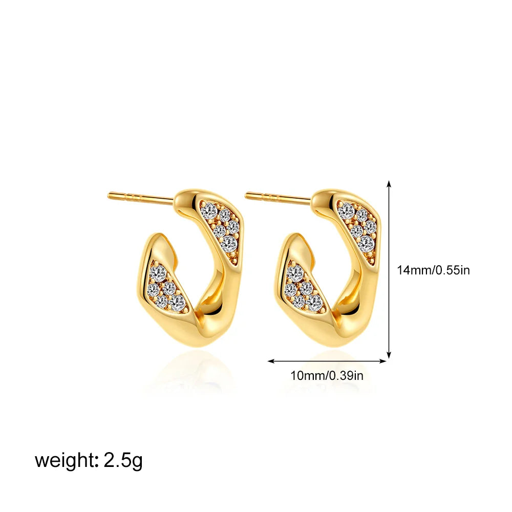 SORI STYLE Three-Layer Textured Knot Earrings for Women — side view