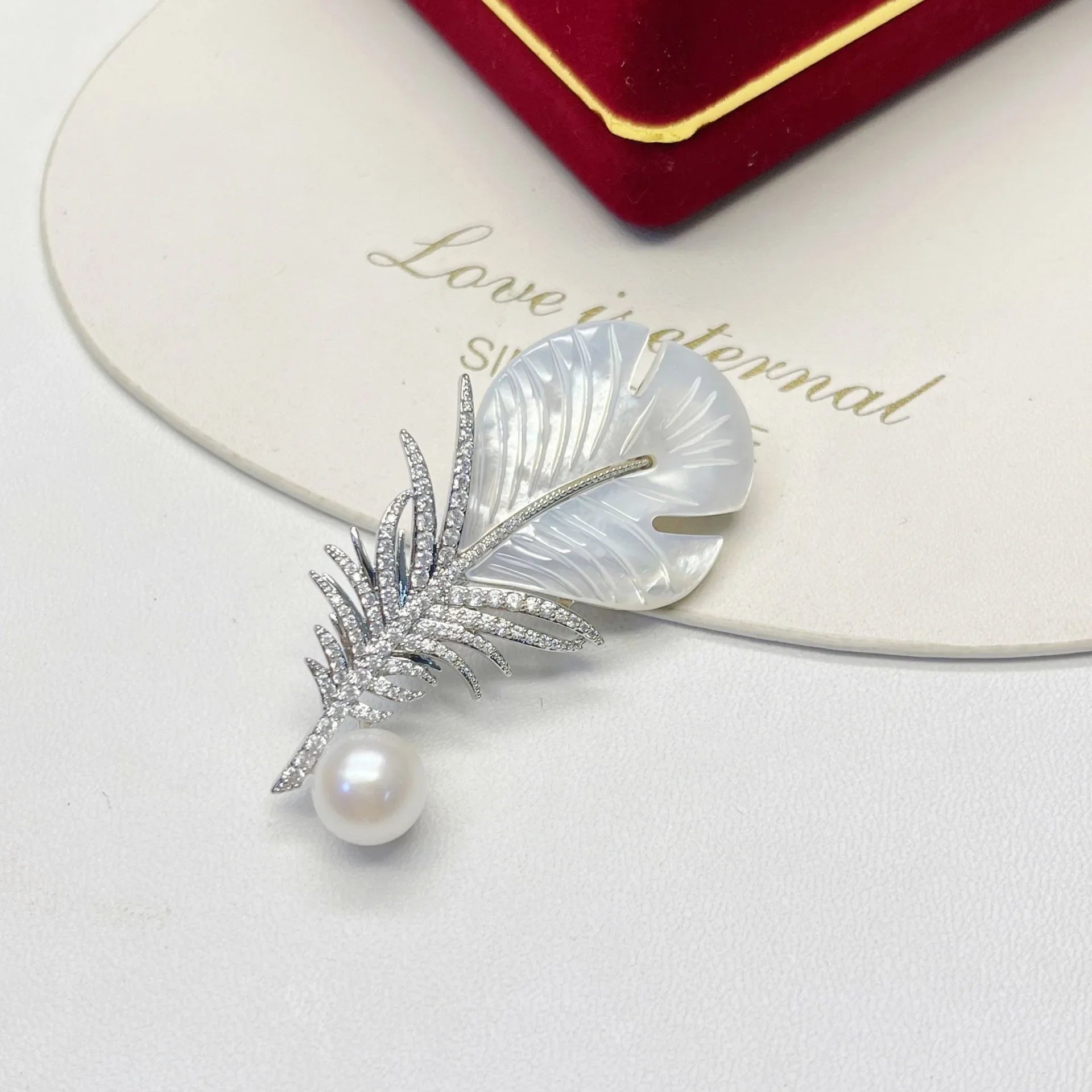 Envy NYC Croissant Brooch Plated Metal