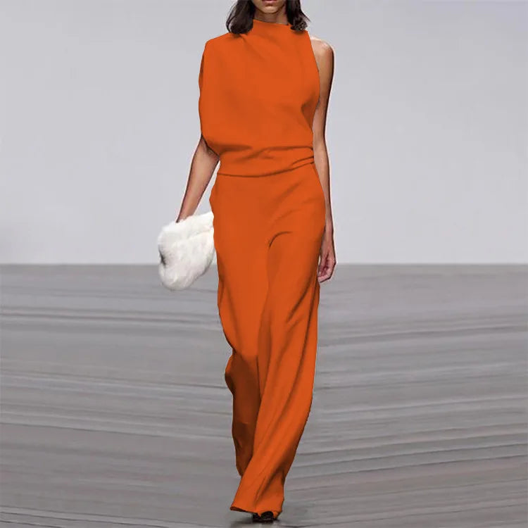 Envy NYC Envy NYC Summer Sleeveless Collar Jumpsuit — detail shot 9