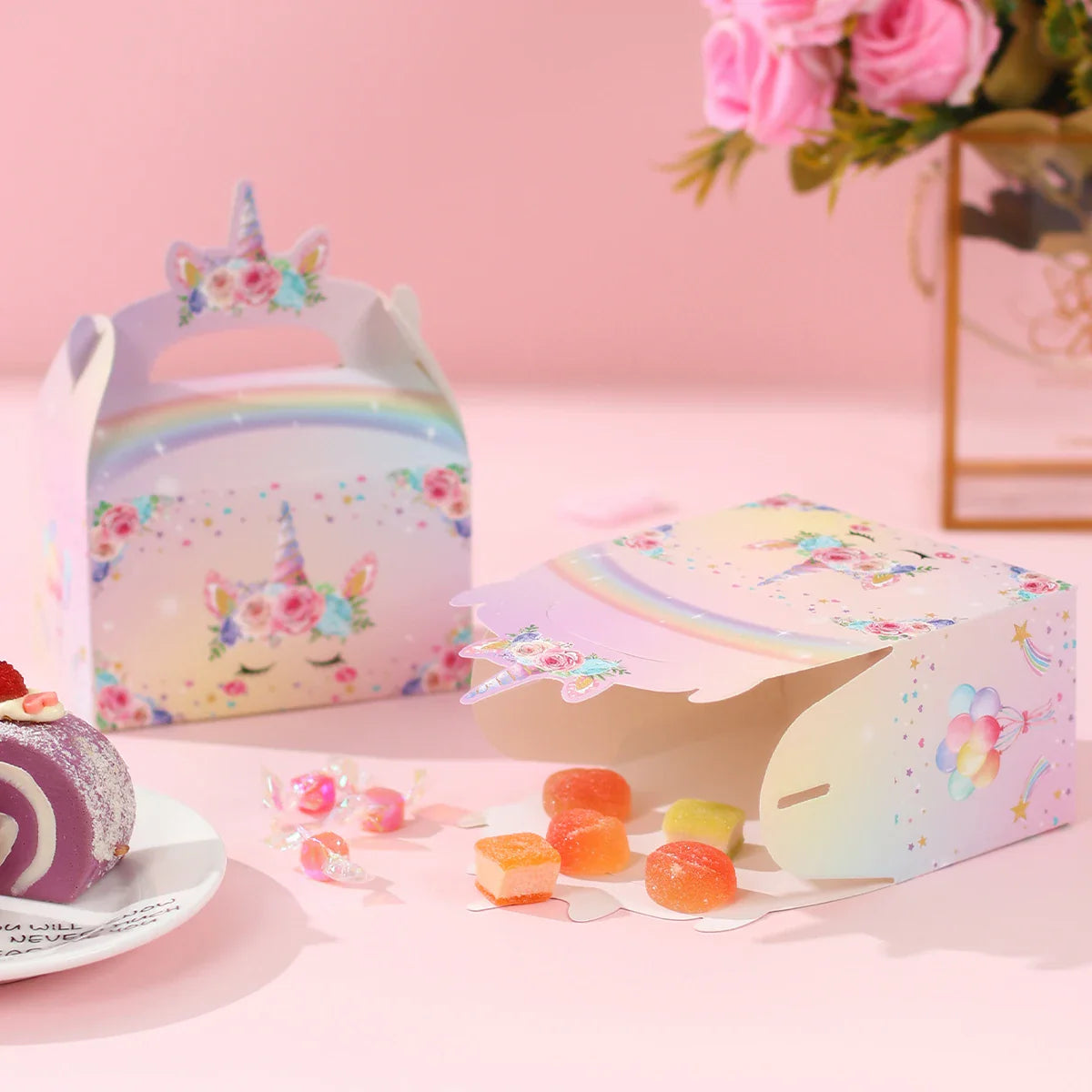 Perfecsy Unicorn Party Disposable Tablecloth Unicorn Birthday Party Decoration Girl Disposable Tableware Tablecloth Girls Bab