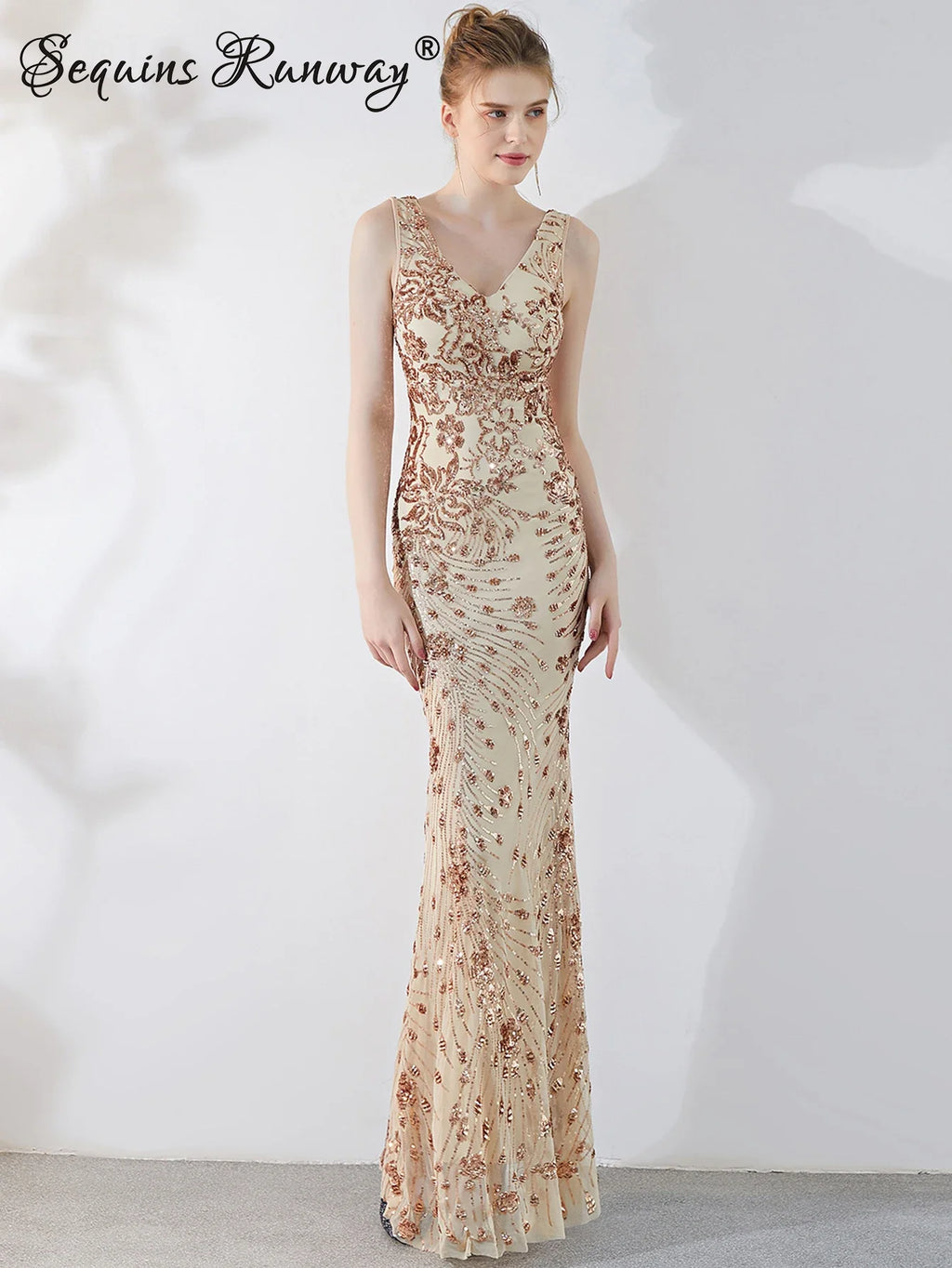Envy NYC Envy NYC Maxi Sequin Party Dress — detail shot 6