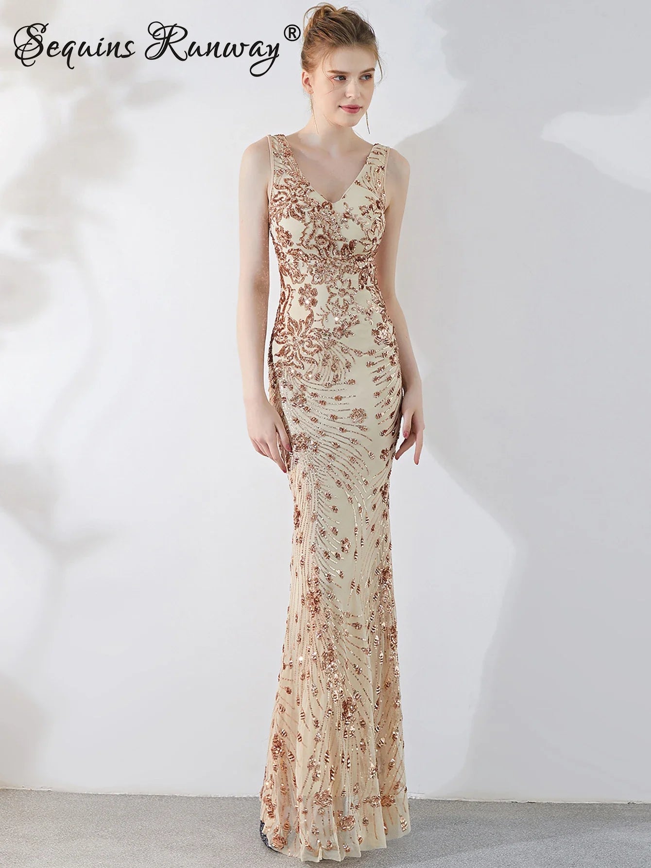 Envy NYC Envy NYC Maxi Sequin Party Dress — detail shot 6