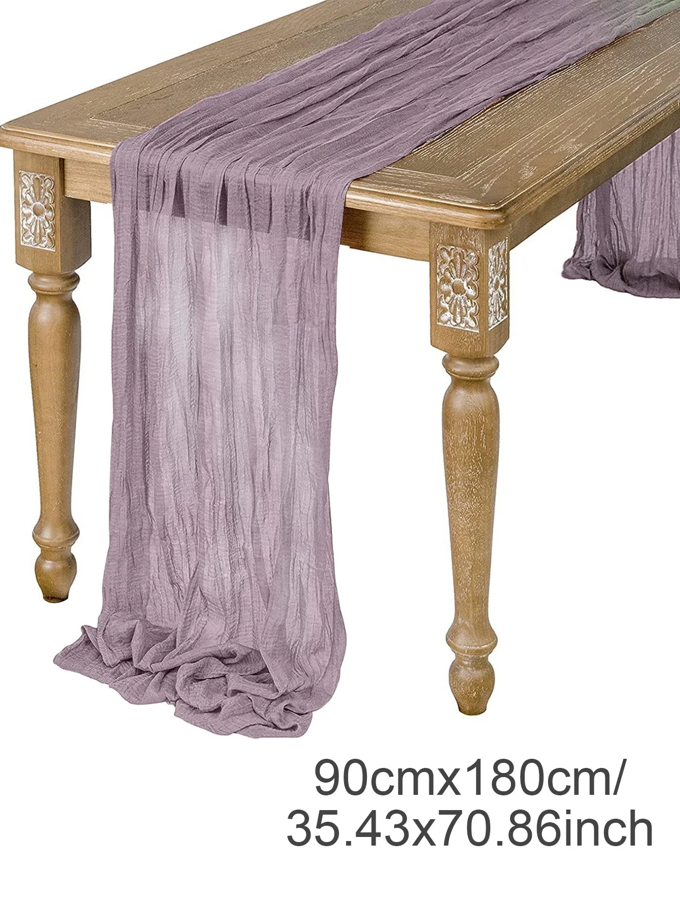 Perfecsy Semi-Sheer Gauze Table Runner Sage Cheesecloth Table Setting Dining Vintage Wedding Party Christmas Banquets Arches 