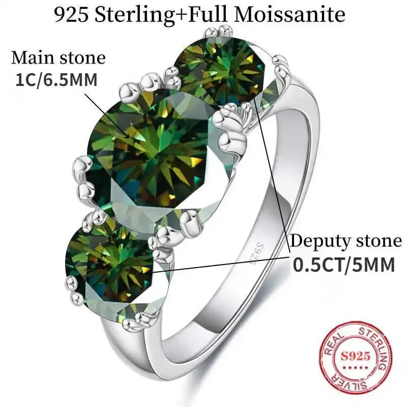 MyClosetAid 2CT Moissanite Ring VVS1 Lab Diamond Solitaire Ring — in-use photo