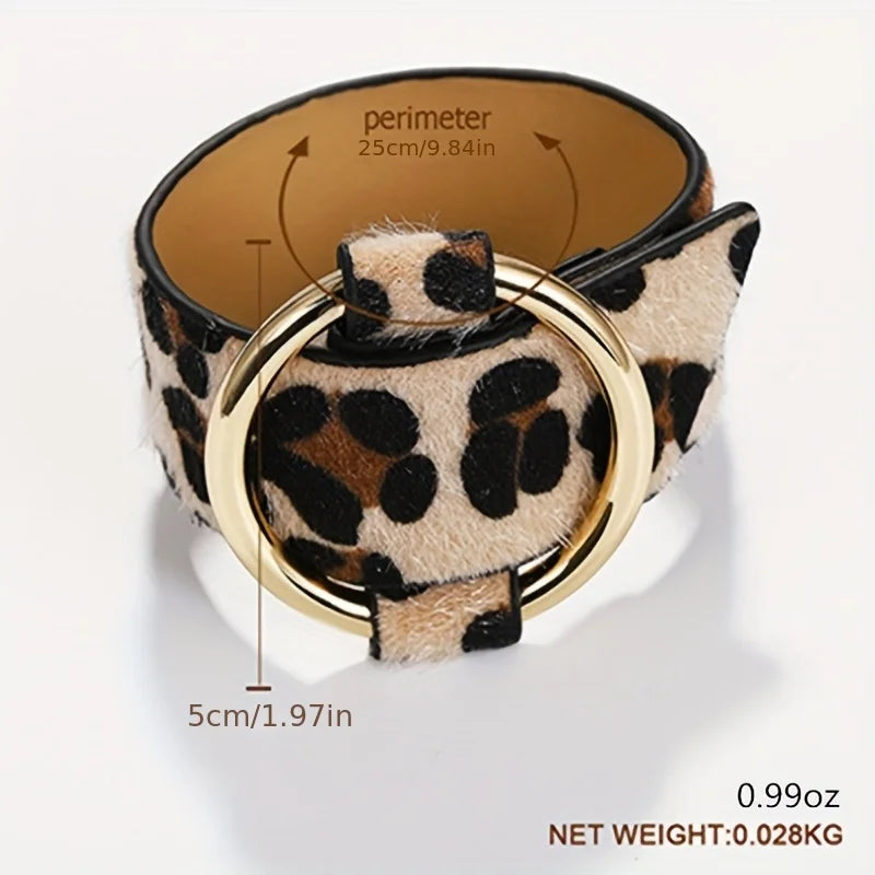 MyClosetAid Elegant Leather Leopard Bracelet — lifestyle context