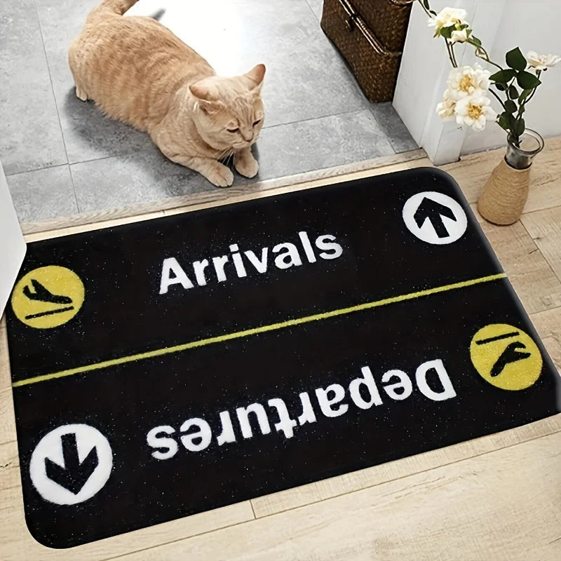 Perfecsy VIKAMA Minimalist Airplane Parking Sign Pattern Rug Living Room, Bedroom, Entryway Doormat Soft and Comfortable Home