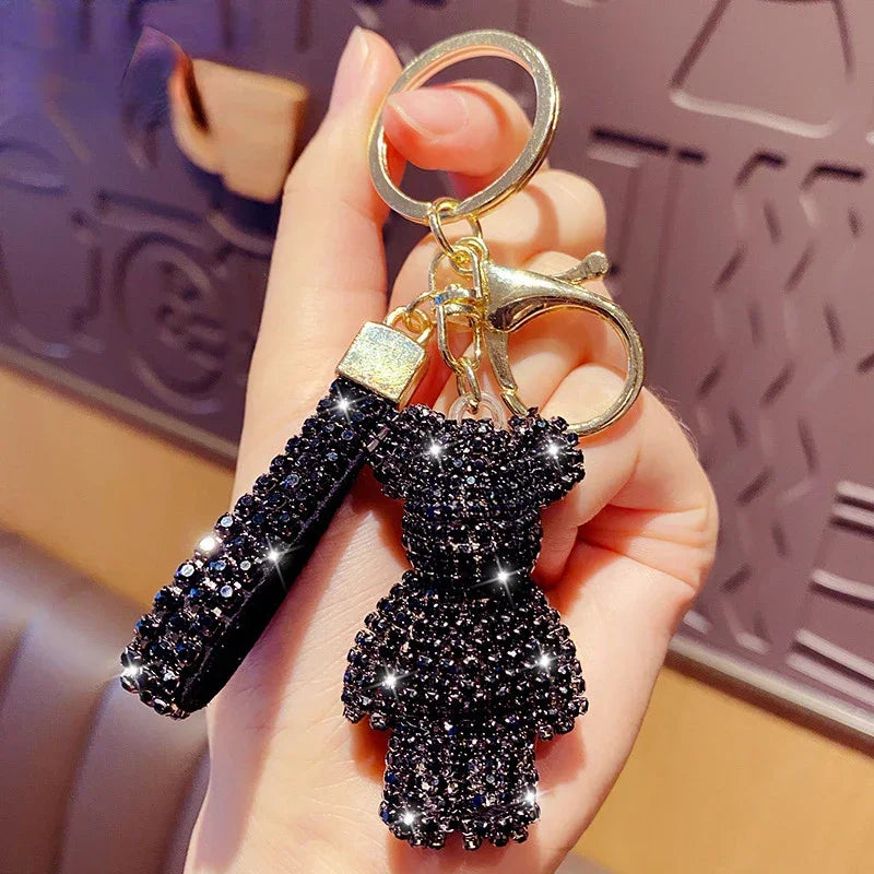 MyClosetAid Rhinestones Bear Keychain — size reference