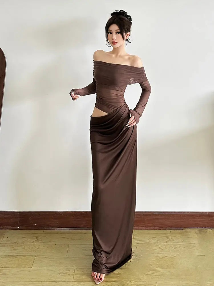 MyClosetAid Elegant Mesh Dress — back view