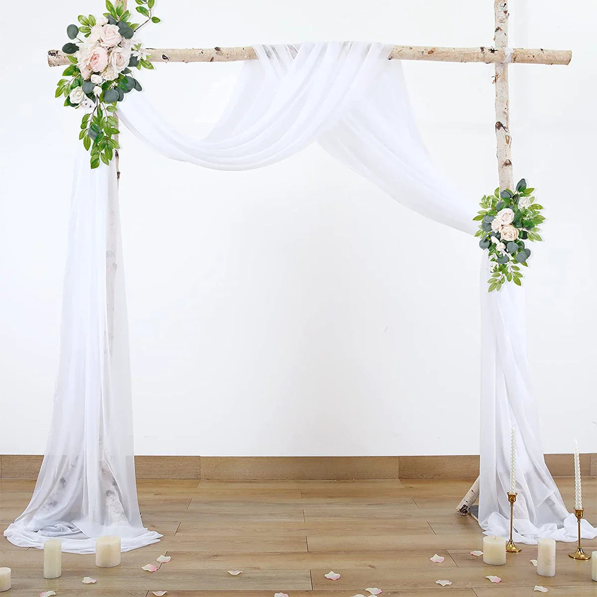 Perfecsy Wedding Arch Drape Chiffon Fabric Draping Curtain Drapery Wedding Birthday Party Decor Draping Ceremony Reception Ha