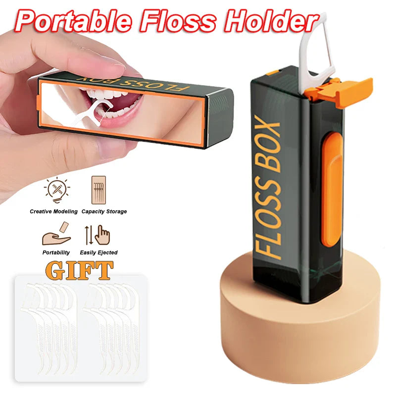 20PCS Dental Floss Dispenser Containing 10Pcs Floss Dental Floss Storage Box Auto Refillable Oral Hygiene Care Floss Pick