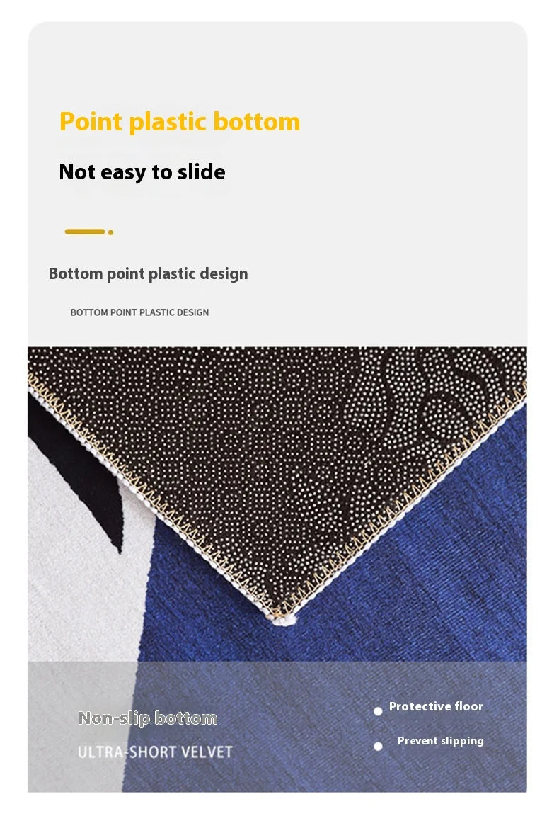 Perfecsy VIKAMA Scandinavian Style Mute Office Carpet Stain-Resistant Rolling Wheelchair Study Home Office Carpet Wear-Resist