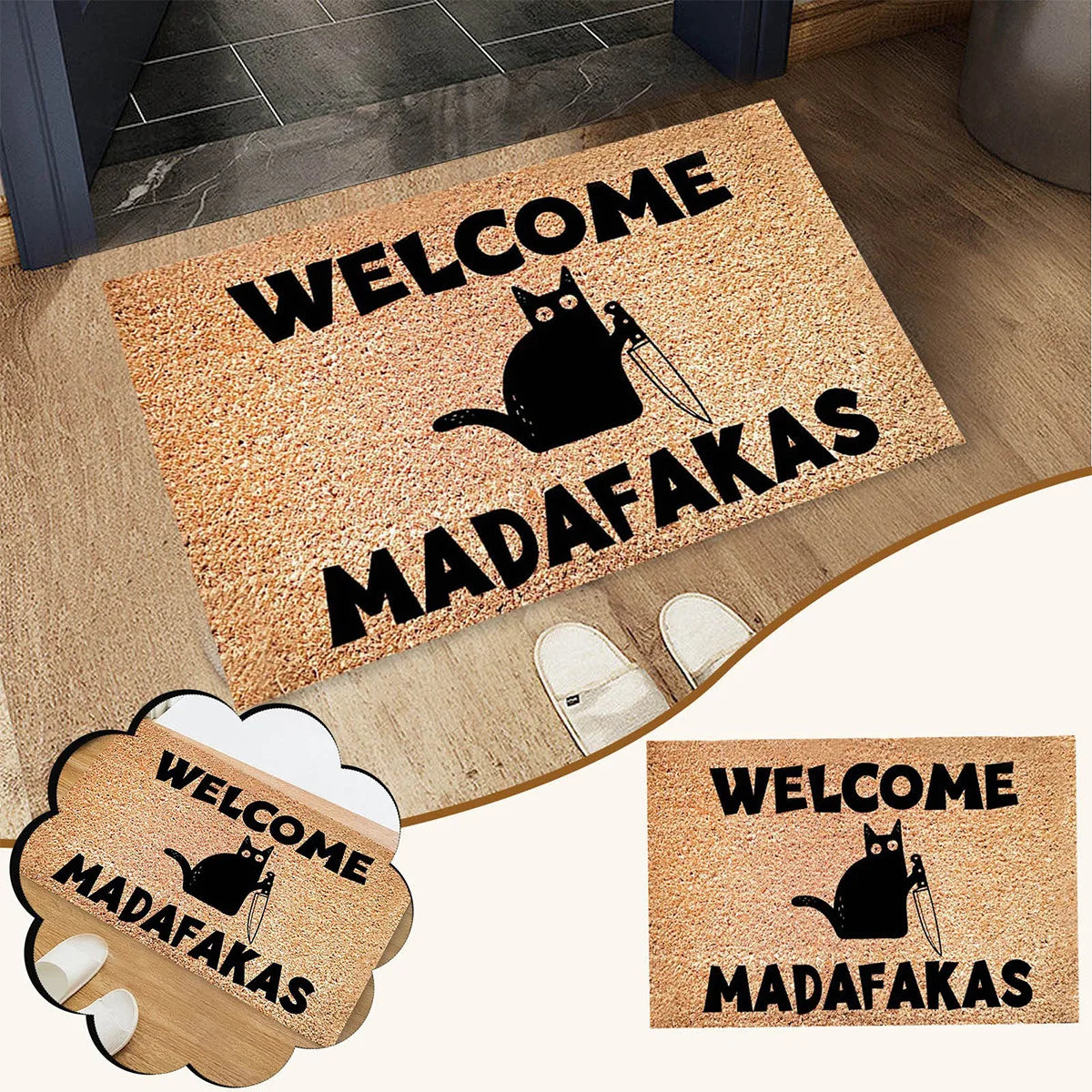 Perfecsy VIKAMA Cartoon Ins Style Crystal Velvet Anti-fouling Floor Mat Home Porch Absorbent Anti-slip Kitchen Floor Mat — de
