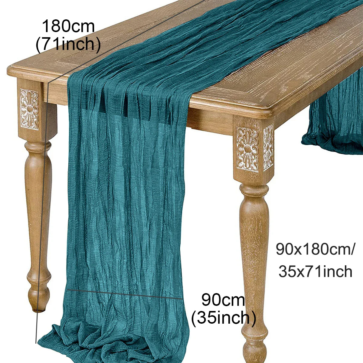 Perfecsy Semi-Sheer Gauze Table Runner Sage Cheesecloth Table Setting Dining Vintage Wedding Party Christmas Banquets Arches 